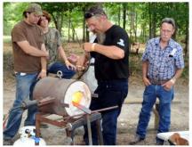 Master Smith Chris Marks at Gas Forge