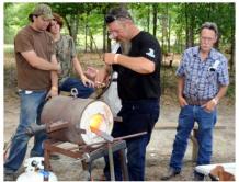 Master Smith Chris Marks at Gas Forge