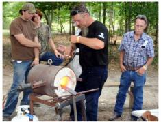 Master Smith Chris Marks at Gas Forge