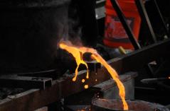 Iron flows freely from the cupola