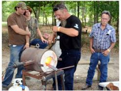 Master Smith Chris Marks at Gas Forge