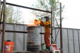 John Perilloux feeds the cupola