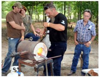Master Smith Chris Marks at Gas Forge