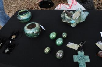 Raku pottery by Kelly Landrum