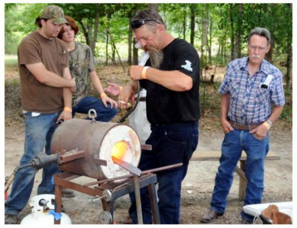 Master Smith Chris Marks at Gas Forge