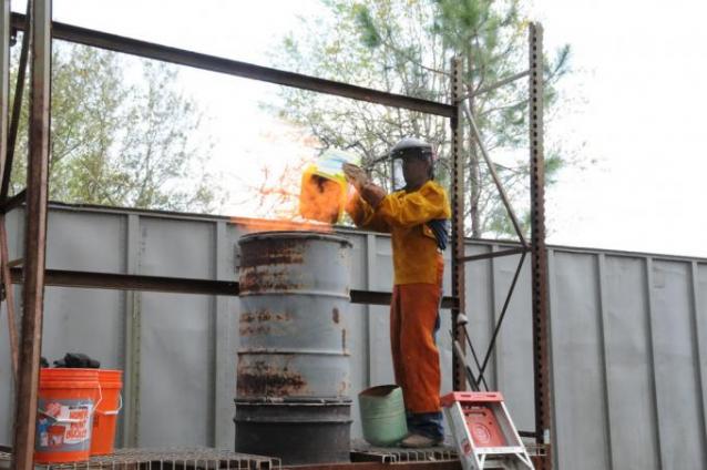 John Perilloux feeds the cupola