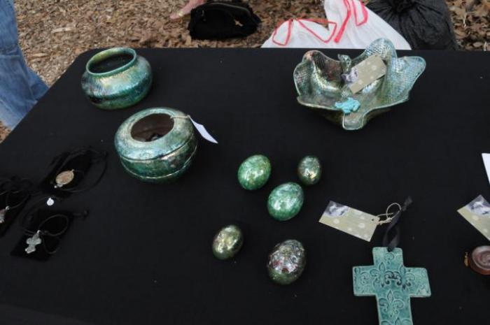 Raku pottery by Kelly Landrum